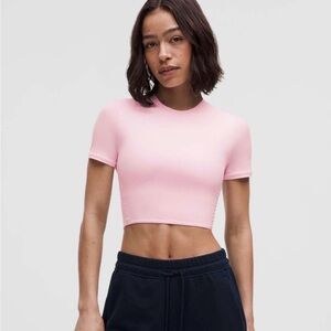 Wondermost Ultra-Soft Nulu Crewneck Cropped T-Shirt